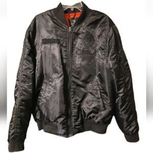 South Pole Mens Bomber Jacket Large Full Zip Retro Y2k Streetwear